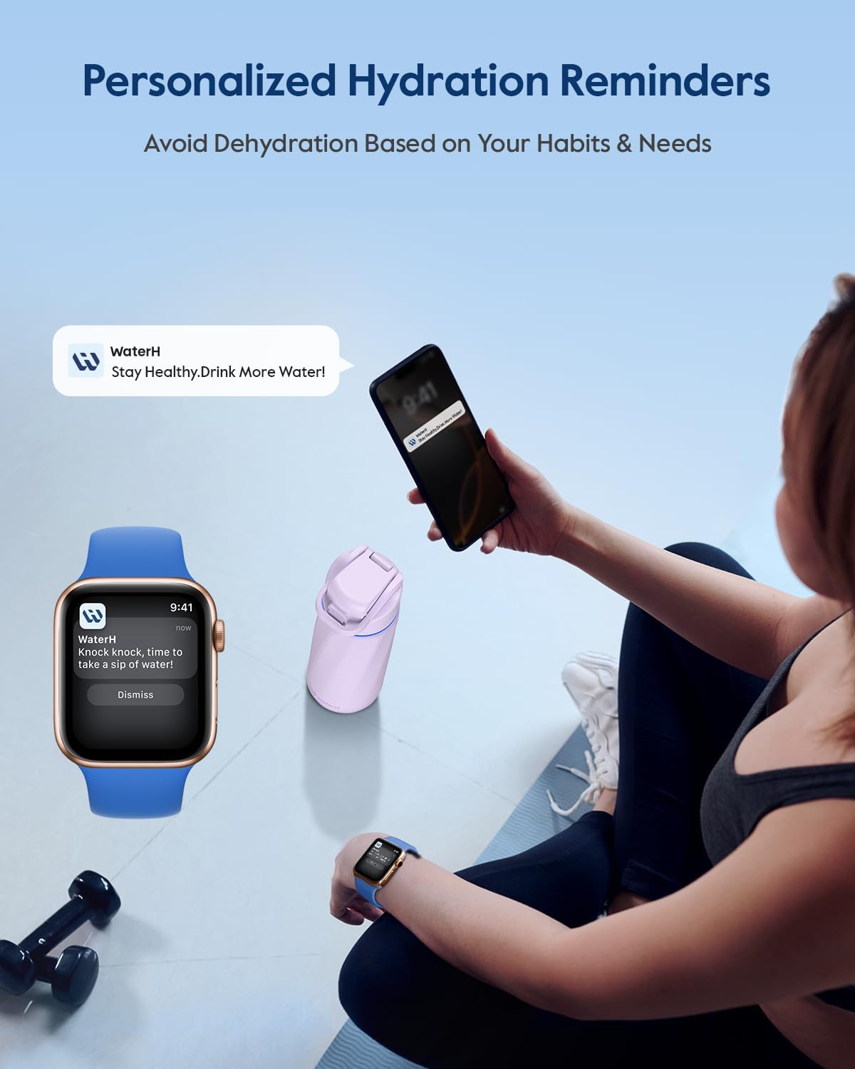 WaterH BOOST tapa giratoria de 180 grados para facilitar el transporte