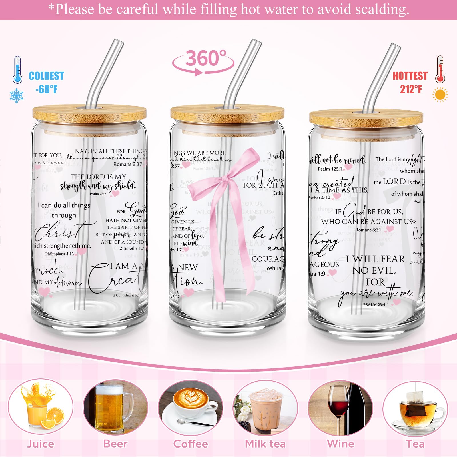 Bolígrafos Watersay con Biblia, seis colores, perfecto para tomar notas y estudiar