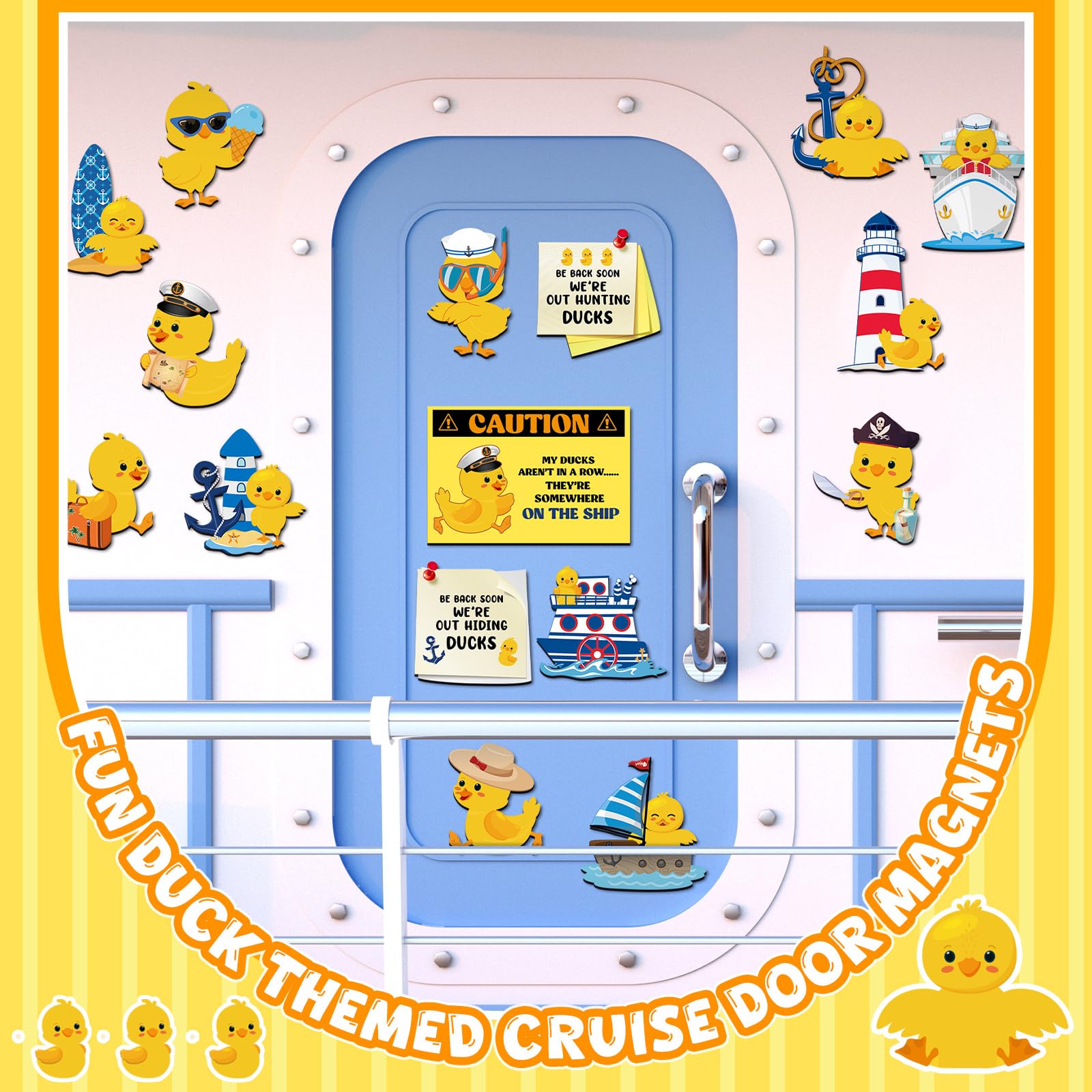 Watersay pato-crucero-anillo: decoración atractiva para la puerta de cabina.