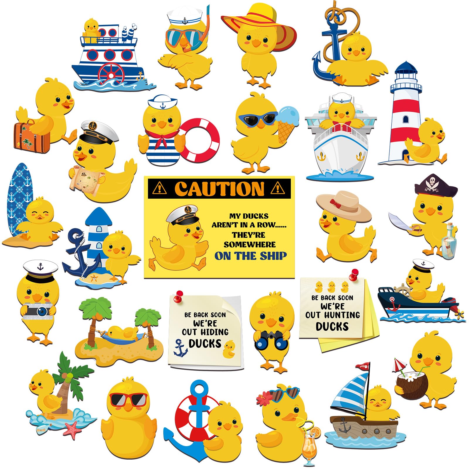 Watersay pato-crucero-helado: decoración divertida para la cabina y el frigorífico.