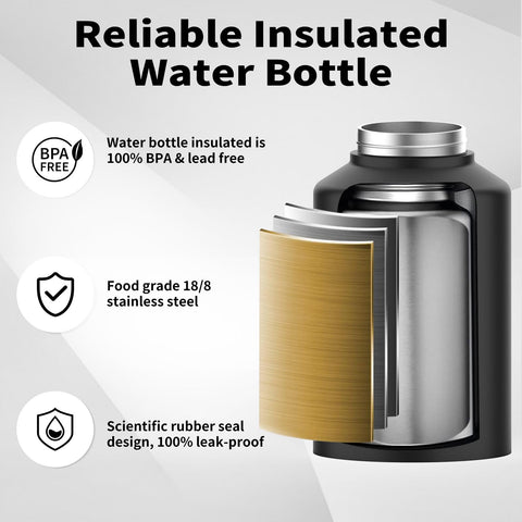 Botella WATERSY con aislamiento de doble pared para conservar temperatura