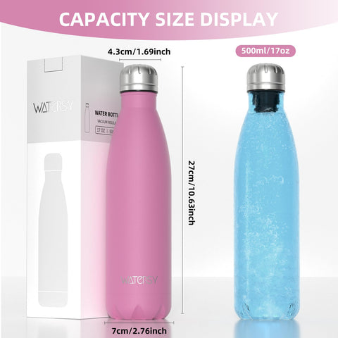 Watersy botella 17oz, mantiene bebidas calientes 12 horas.