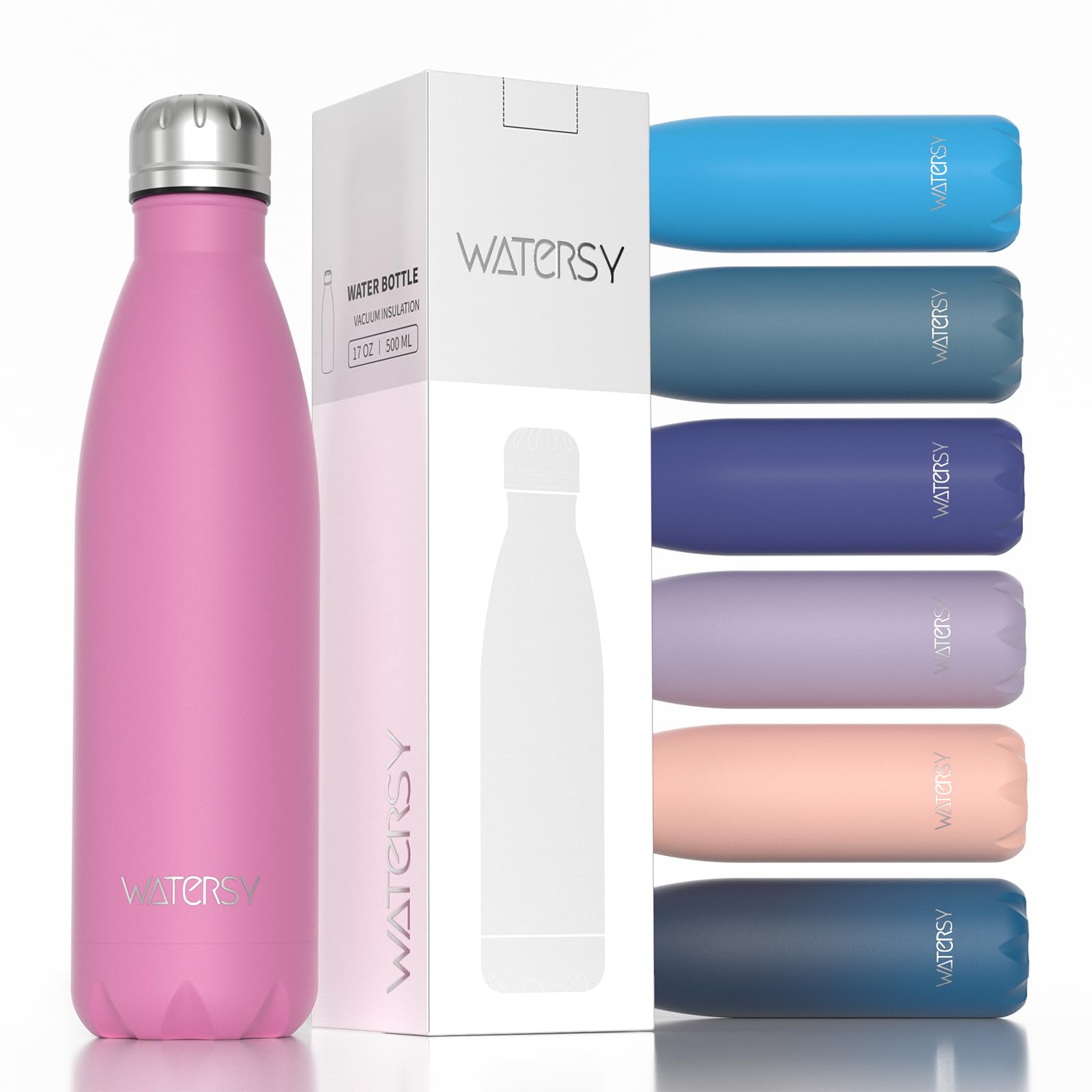 Watersy botella acero inoxidable 17oz, aislada para bebidas frías o templadas.