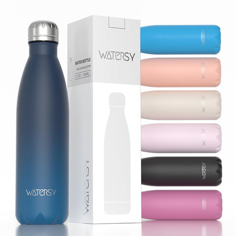 Botella WATERSY de acero inoxidable 500 ml, vista general, uso diario