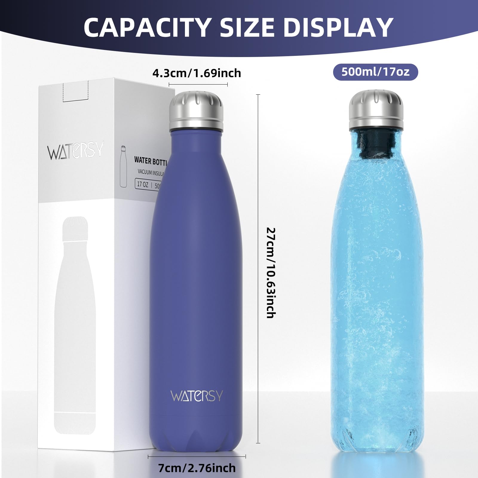 Watersy botella para exterior, perfecta para actividades al aire libre.