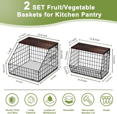 Porta-bananas Wawocs: cesta de alambre para organización rápida.