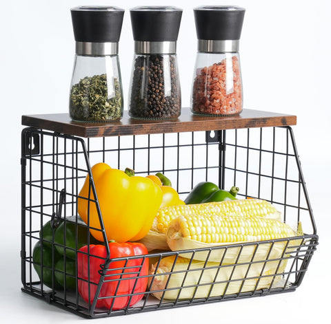 Wawocs: tazón de fruta para cocina colgante con malla que favorece la ventilación.