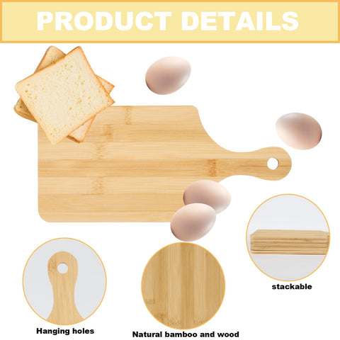 WAYASDCU superficie de bambú natural con textura duradera para servir comidas.
