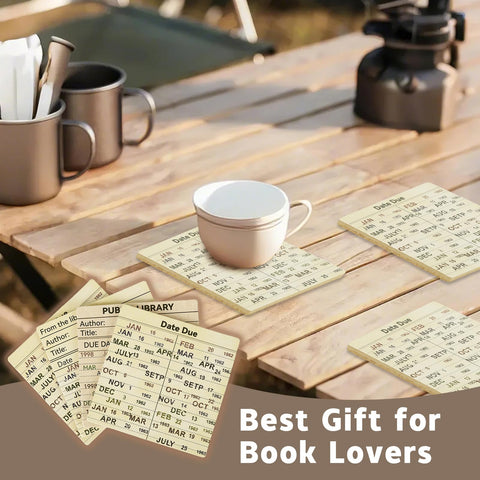 WAYASDCU posavasos libro decoracion libreria perfecto para fiestas temáticas