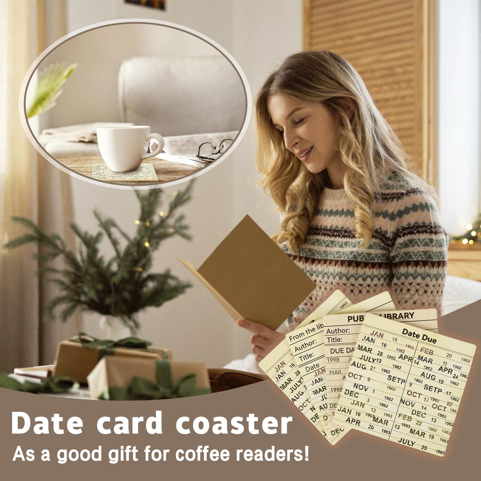 WAYASDCU posavasos libro para eventos especiales estilo sobrio y duradero