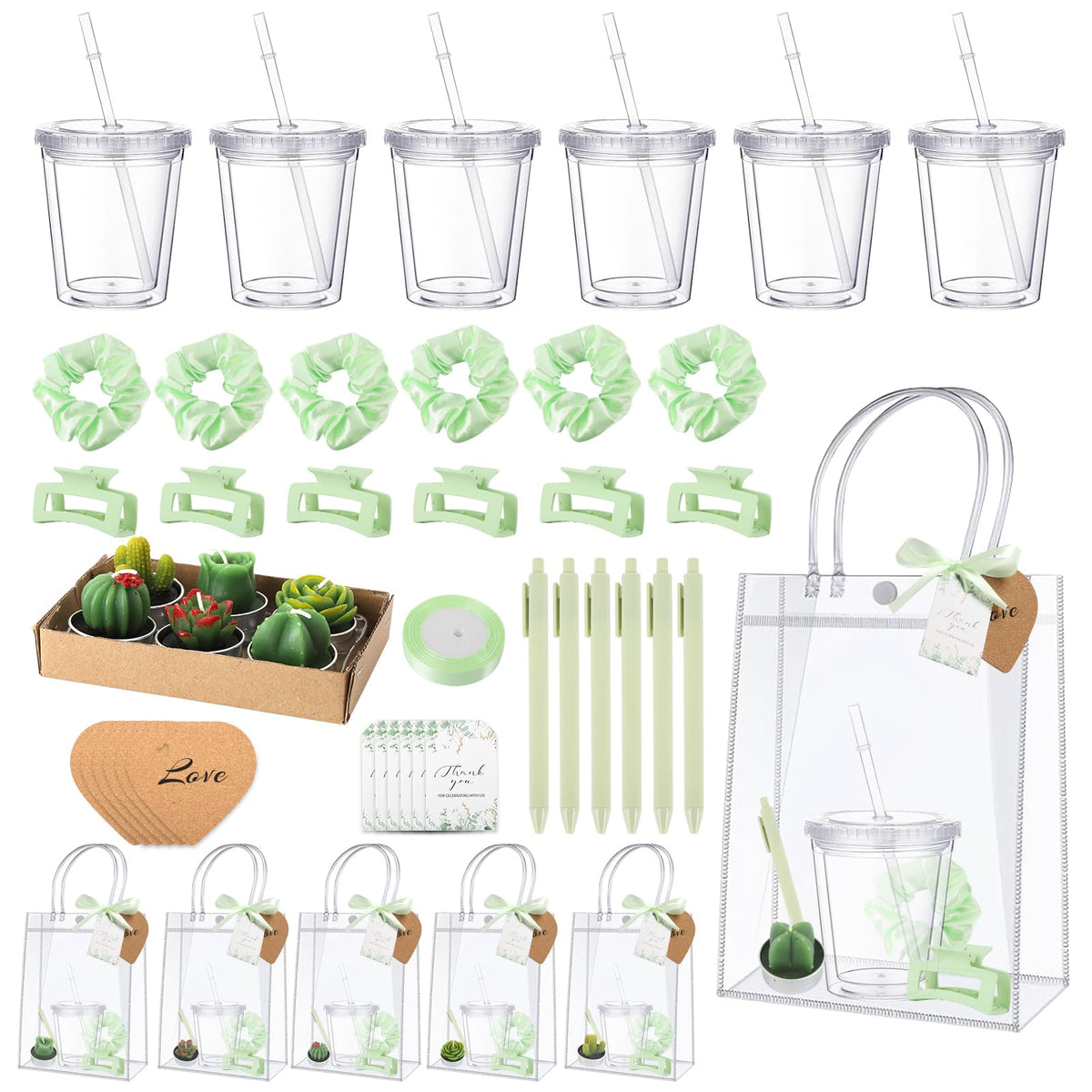 WAYASDCU tazas de plástico con tapa y pajilla para bebidas sin derrames
