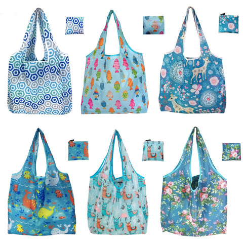 Bolsas WAYRUIGD con patrones adorables para compras reutilizables y estilo