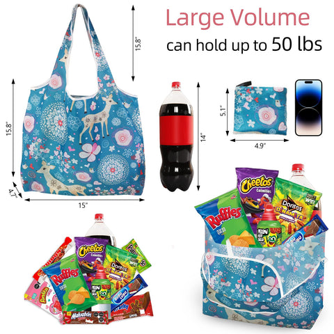 Bolsas de gran capacidad WAYRUIGD resisten cargas de compras pesadas