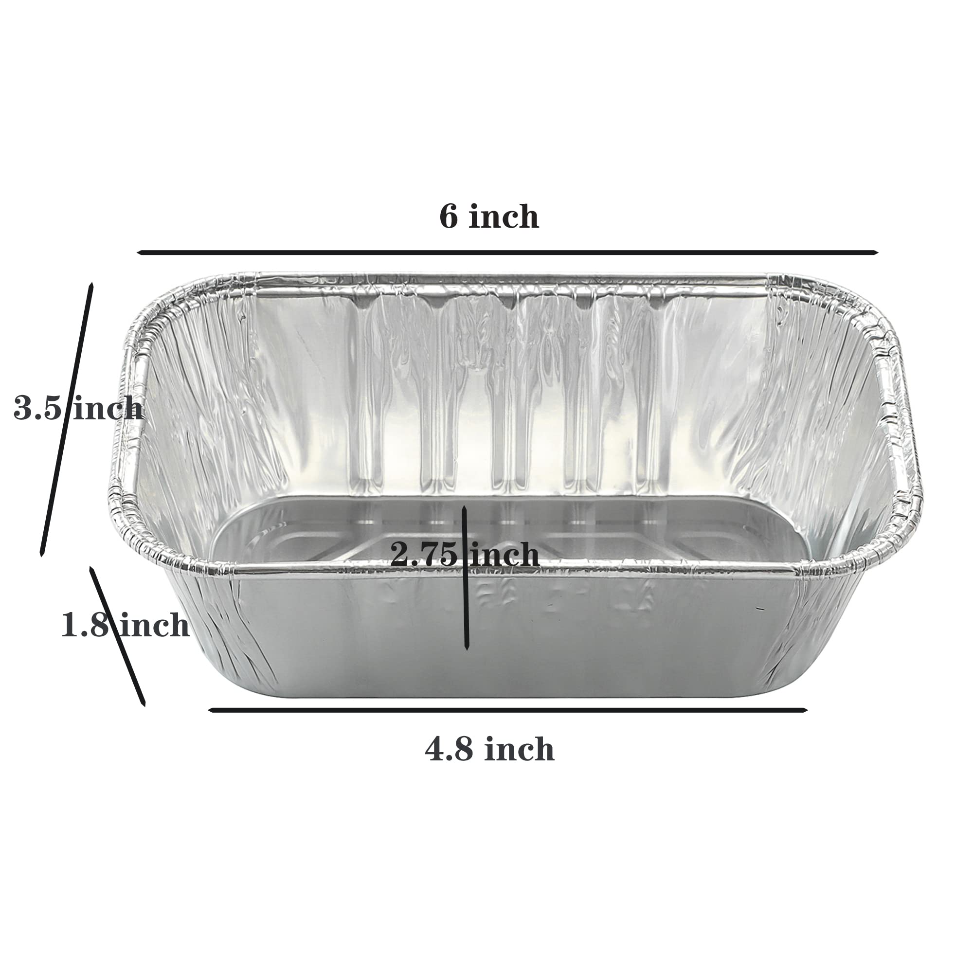 Set de 100 bandejas de aluminio desechables Waytiffer para cocina rápida