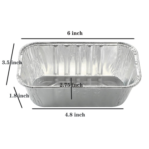 Set de 100 bandejas de aluminio desechables Waytiffer para cocina rápida