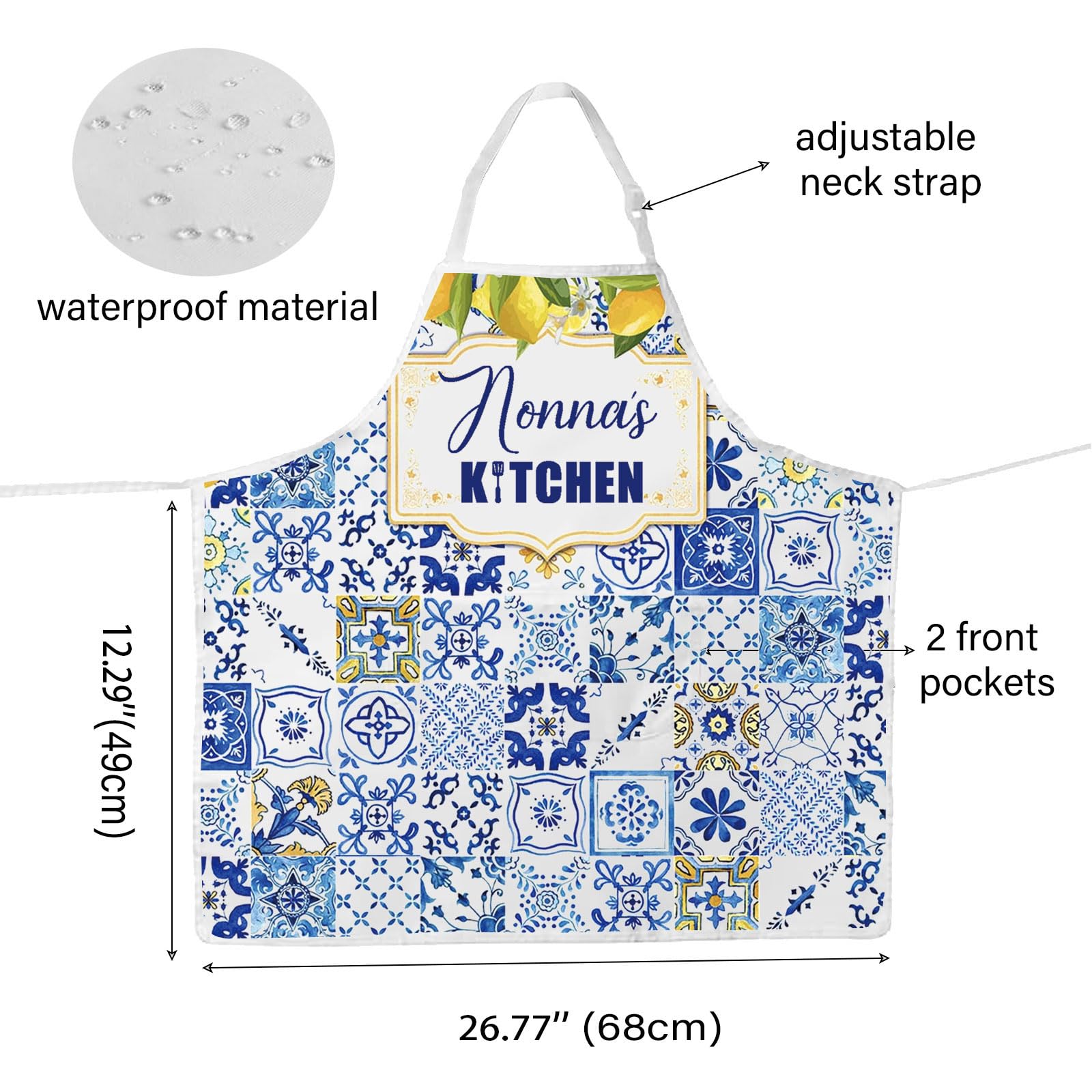 Delantal impermeable WCGXKO, resistente a grasa para cocinar y limpiar.