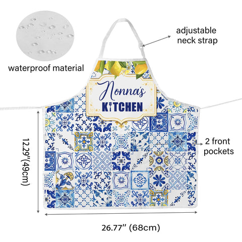 Delantal impermeable WCGXKO, resistente a grasa para cocinar y limpiar.