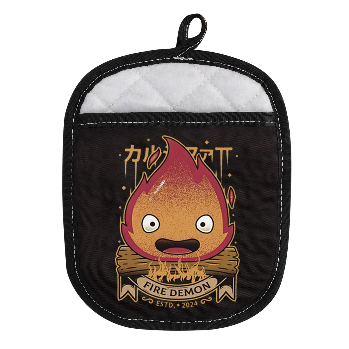 Guante de horno WCGXKO con diseño anime, protege las manos al manipular sartenes calientes.