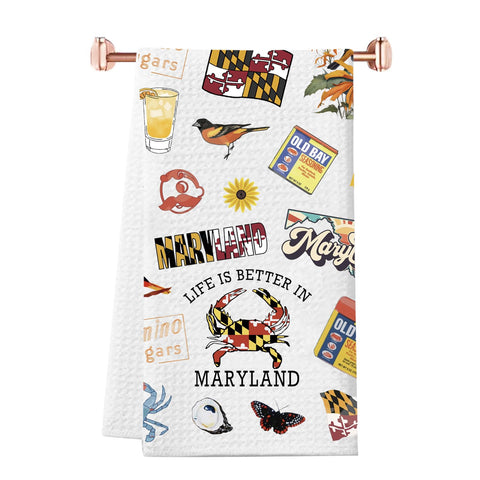 Toalla WCGXKO Maryland Crab, gran absorción para secar platos y utensilios.