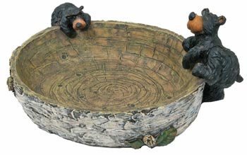 WD Willie Black Bear Bowl con patitas en interior, ideal para dulces en escritorio