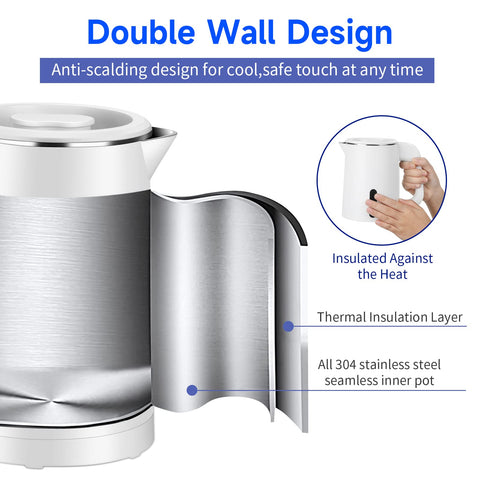 Hervidor Wdcme con doble protección y apagado automático