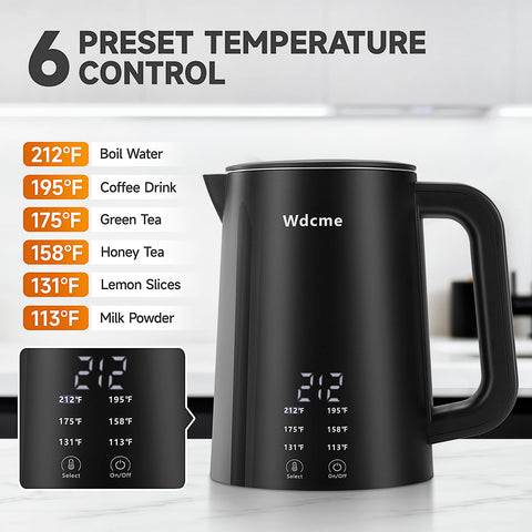 Wdcme con 6 temperaturas, precisión para bebidas