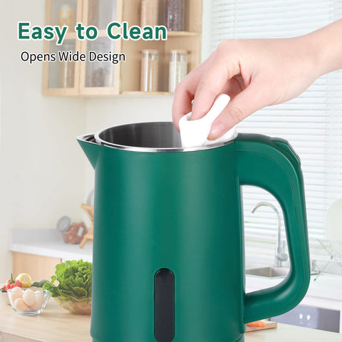 Tetera Wdcme verde, seguridad con apagado automático.