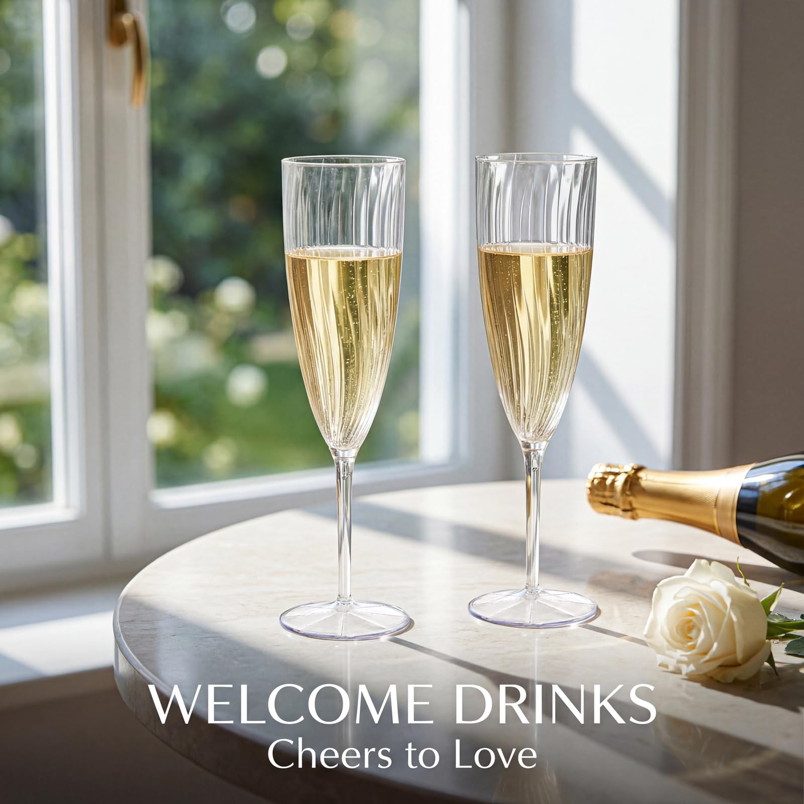 Copas desechables para bodas WDF, aptas para brindar a todos los invitados.