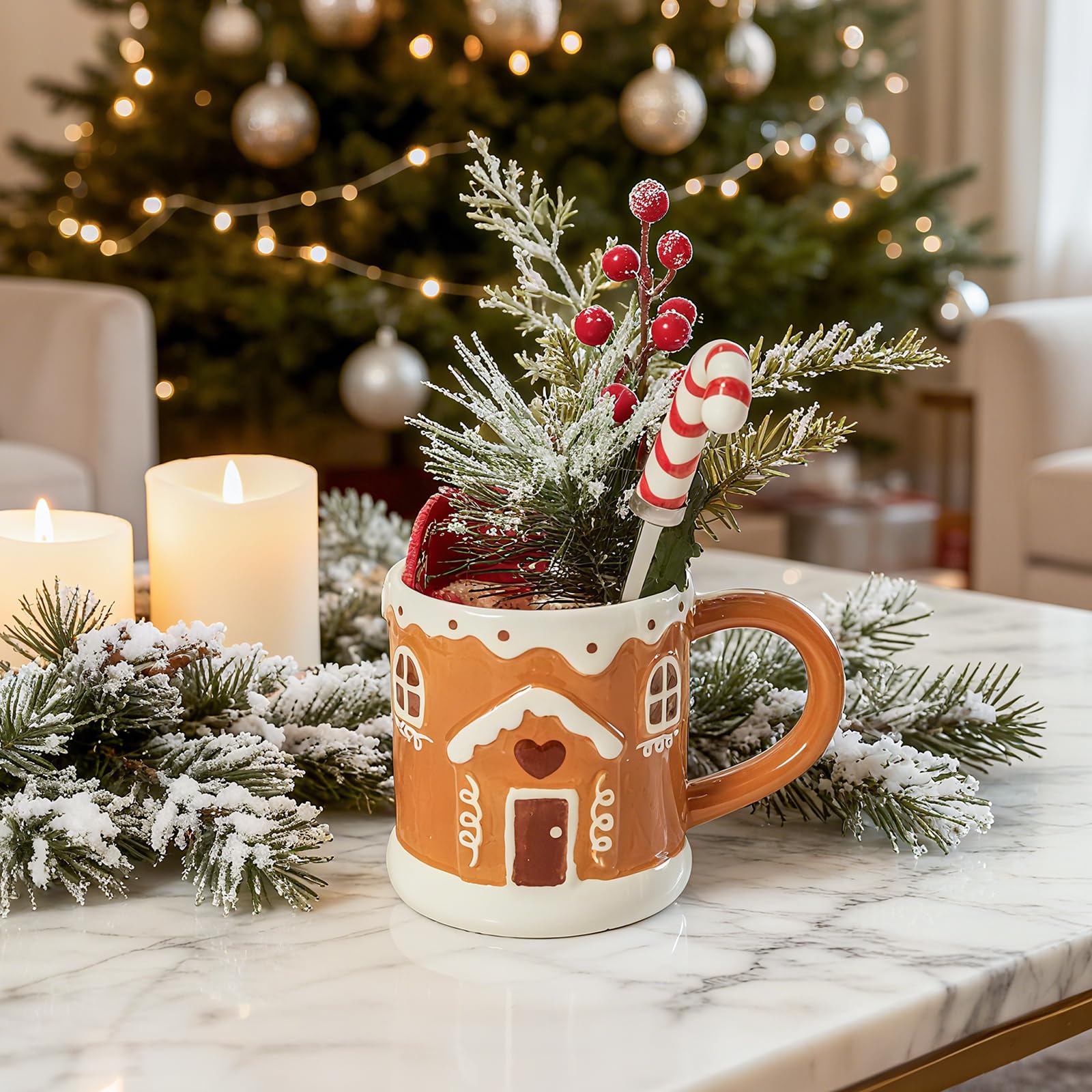 Taza WDS WONDROUS para bebidas calientes y momentos navideños