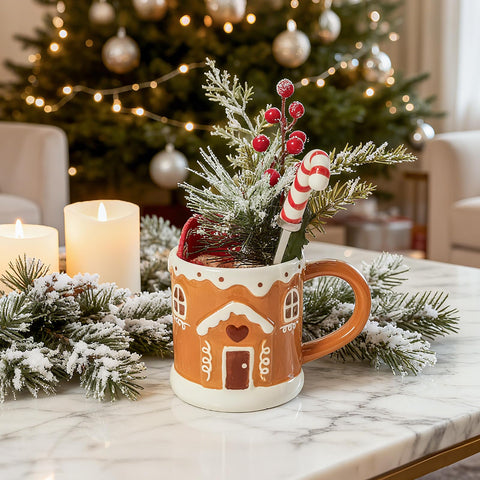Taza WDS WONDROUS para bebidas calientes y momentos navideños