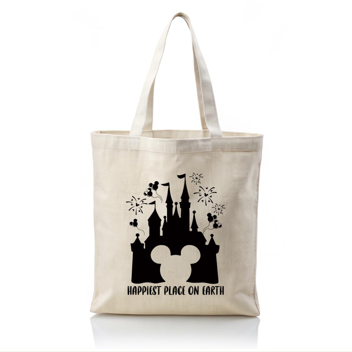 WDSXWH bolsa tote Castillo Mágico frente, ideal para compras diarias