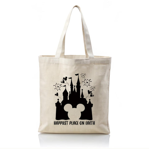 WDSXWH bolsa tote Castillo Mágico frente, ideal para compras diarias