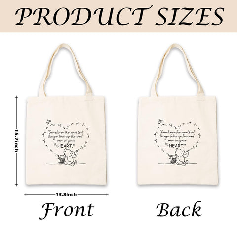 Bolso canvas WDSXWH oso dorso: impresión doble para combinar con atuendos