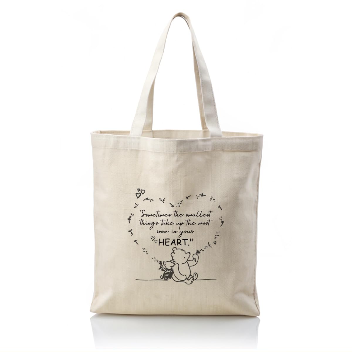 Bolso canvas WDSXWH oso frente: diseño adorable para uso diario y compras