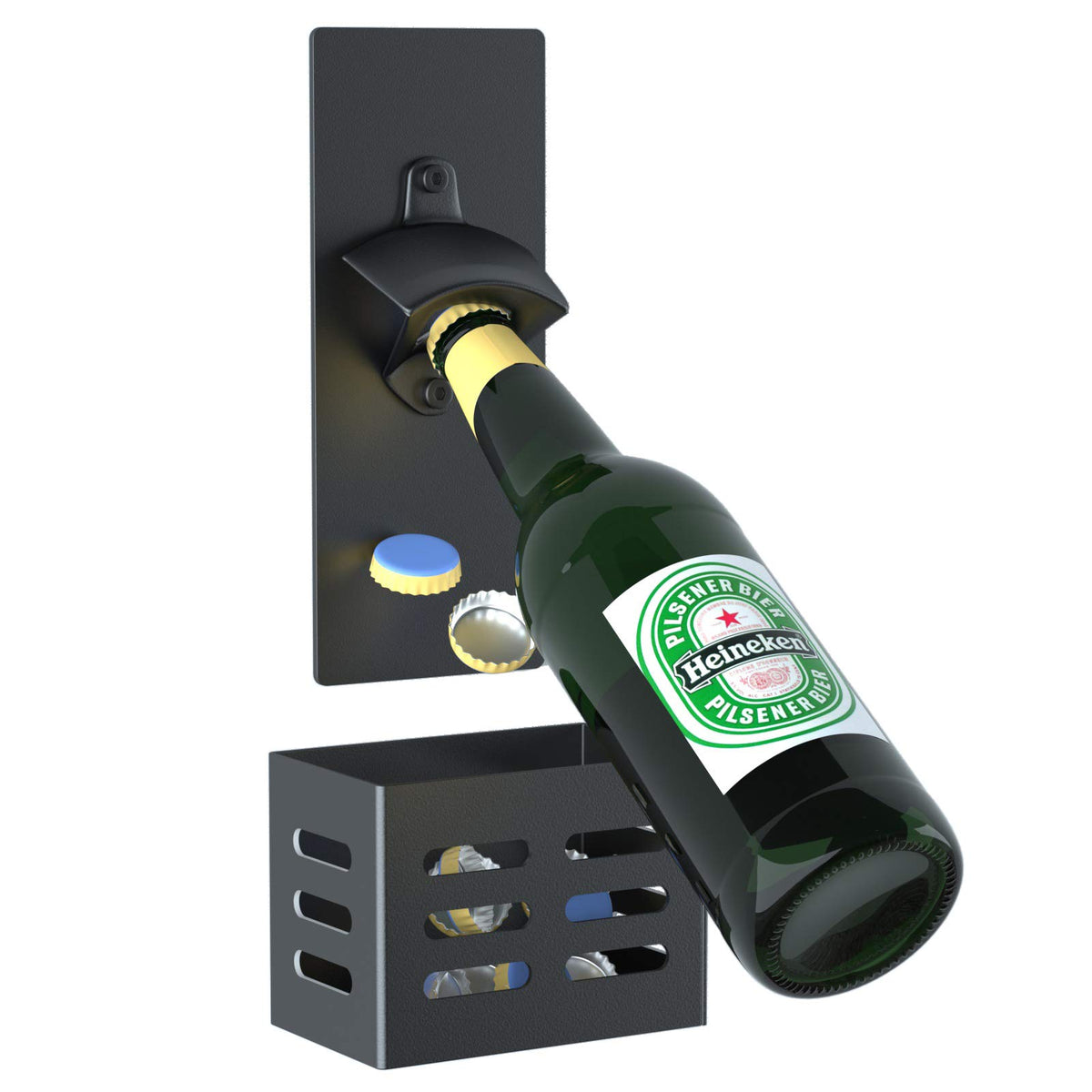 Weallbuy abrebotellas imantado frontal, abre con una mano y recoge la tapa