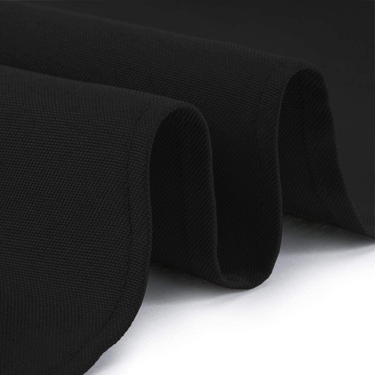 Mantel WEALUXE negro rectangular, lavado fácil gracias al poliéster 200 GSM