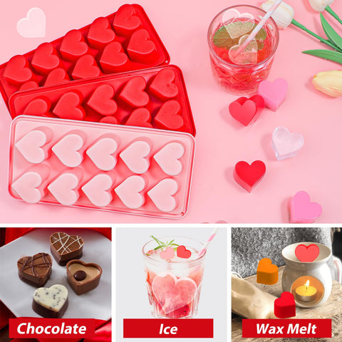 Webake molde para chocolate en forma de corazón, silicona segura y flexible.