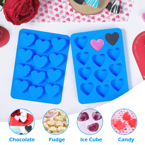 Webake Corazón Silicona detalle cavidad, tamaño ideal para bombones