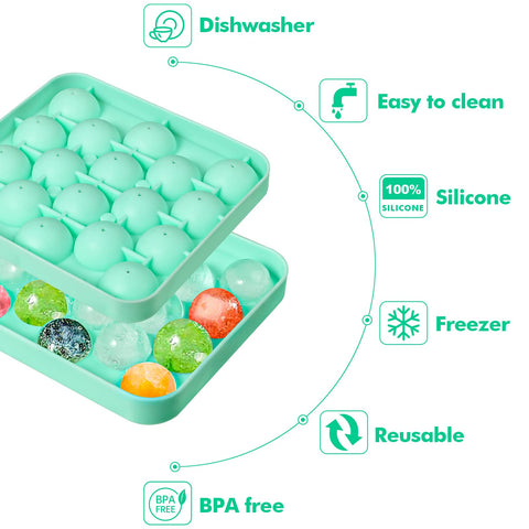 Webake esferas de hielo de 1-1 pulgadas listas para cócteles.