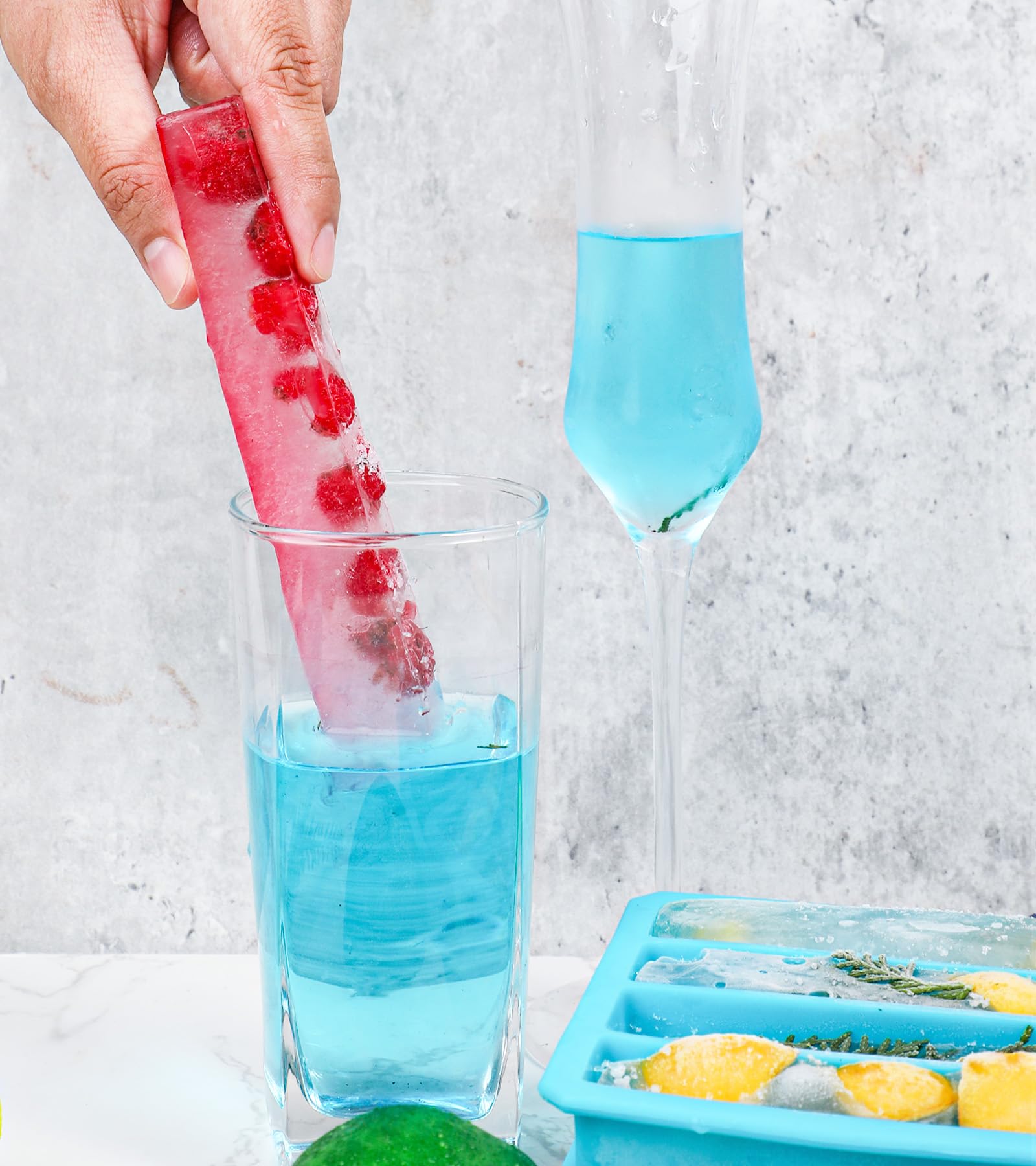 Webake hielo con frutas y jugos para cubos sabrosos