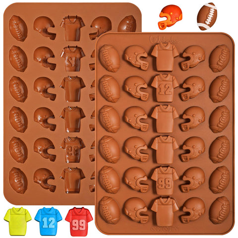 Webake molde chocolate fútbol 30 cavidades para figuras decorativas detalladas
