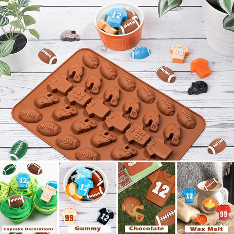 Webake molde chocolate fútbol casco para creaciones temáticas de repostería