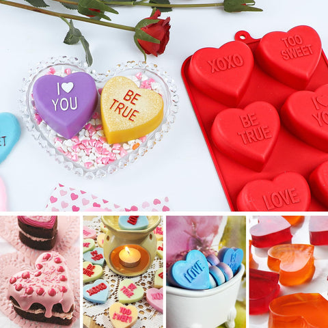Molde Webake de corazón con 6 cavidades para muffins o mini pasteles.