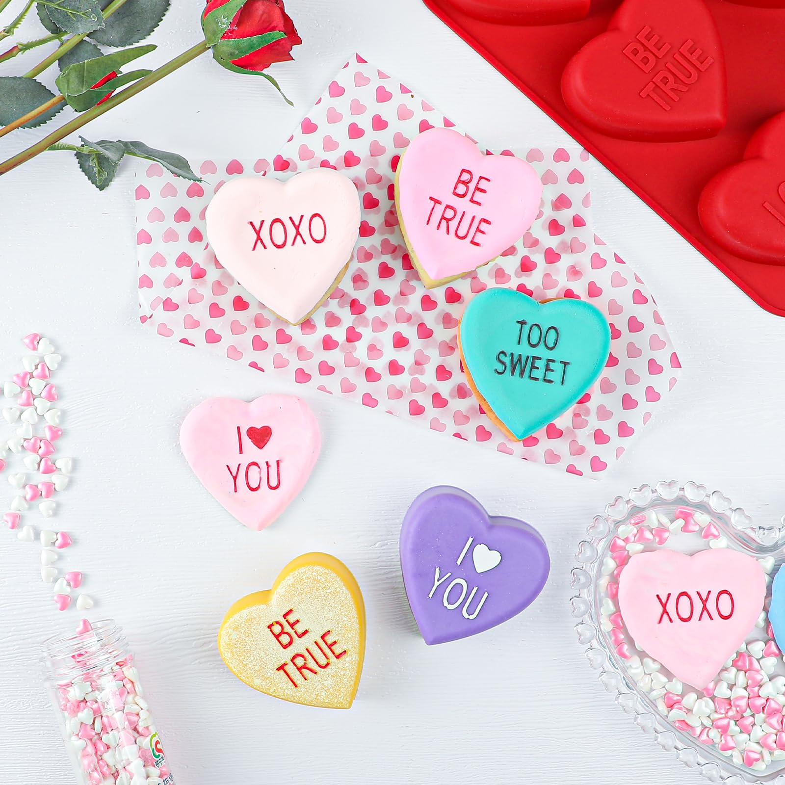 Webake molde para gelatinas o jabones en forma de corazón.