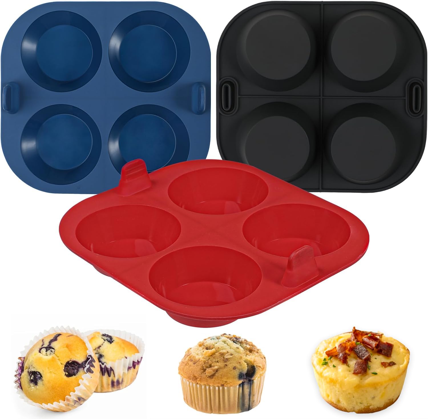 Webake molde silicona freidora de aire con 4 cavidades para porciones