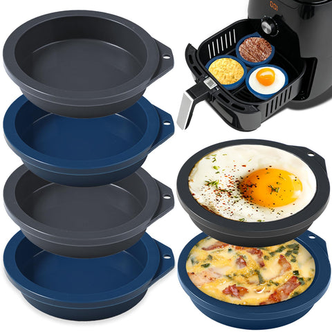 Webake molde silicona 4 pulgadas para huevos en freidora de aire, antiadherente.