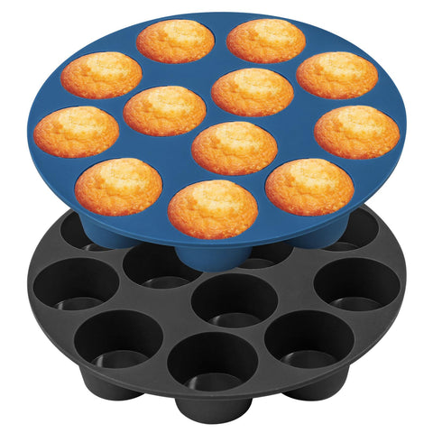 Webake molde silicona para freidora de aire, juego de 2, fácil desmoldeo y limpieza rápida.