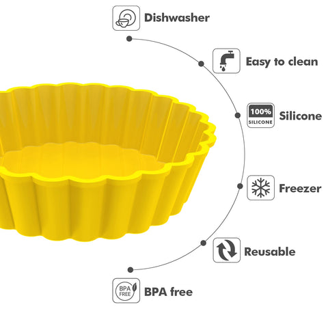 Webake molde tarta mini 4 pulgadas reutilizable para repostería diaria.