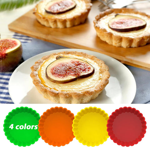 Webake pan mini quiche 4 pulgadas antiadherente para hornear uniformemente.