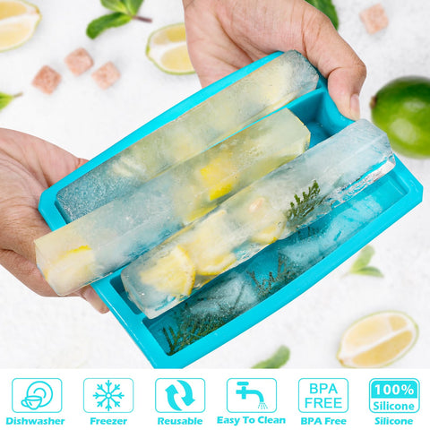 Webake paquete de 3 moldes hielo silicona para botellas